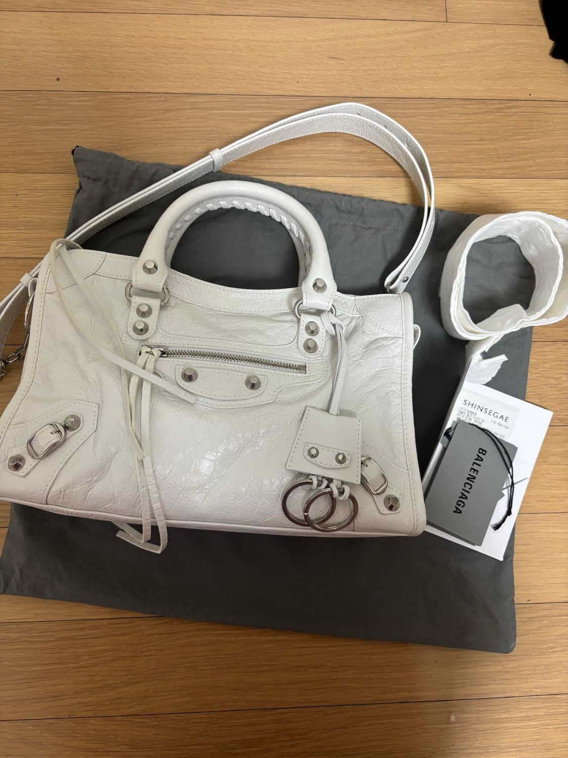 발렌시아가 르시티 스몰 화이트 상품이미지2