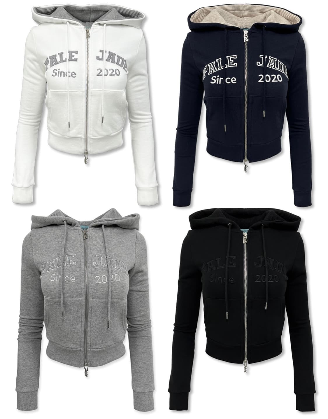 페일제이드 패치 후드집업(화이트, 사이즈1) 상품이미지1