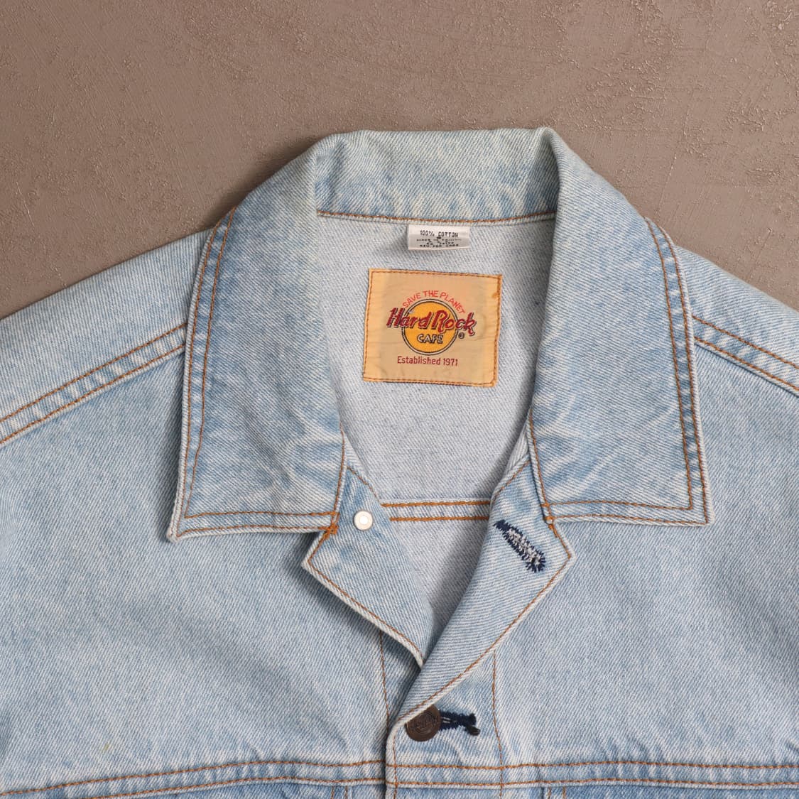 하드 락 카페 빅로고 자수 데님자켓 A1400 상품이미지3
