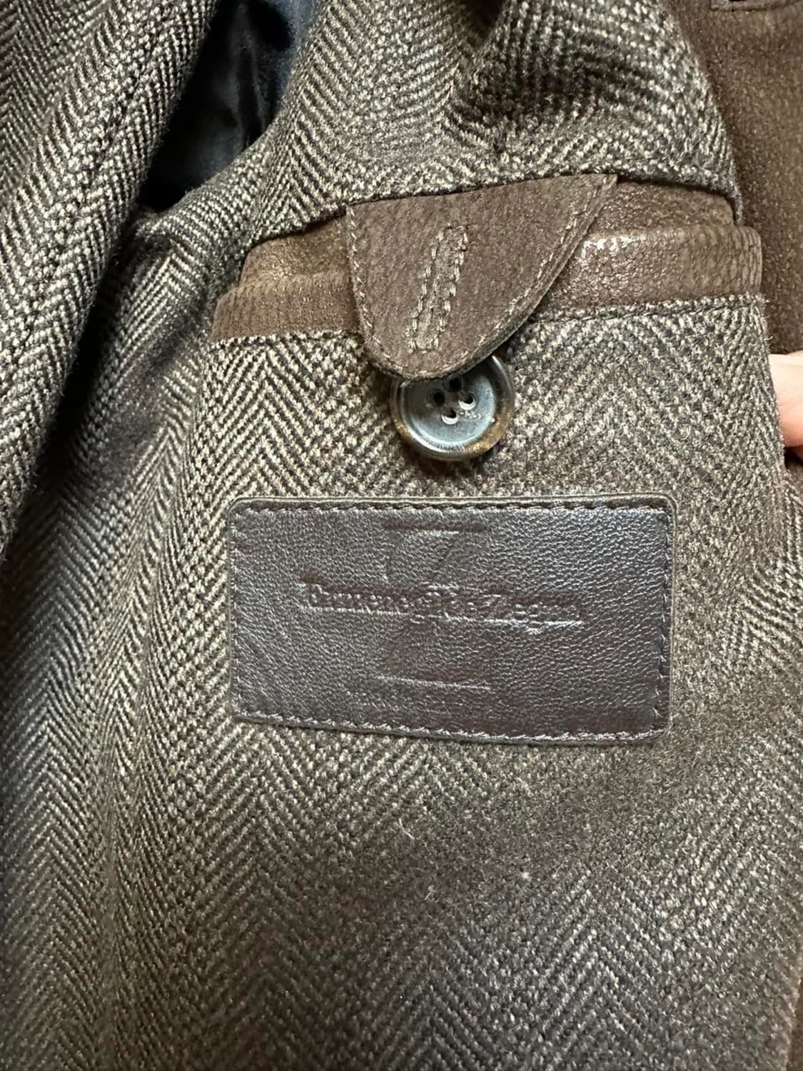 에르메네질도제냐 가죽 코트 자켓 50 (캐시미어 안감) 상품이미지4