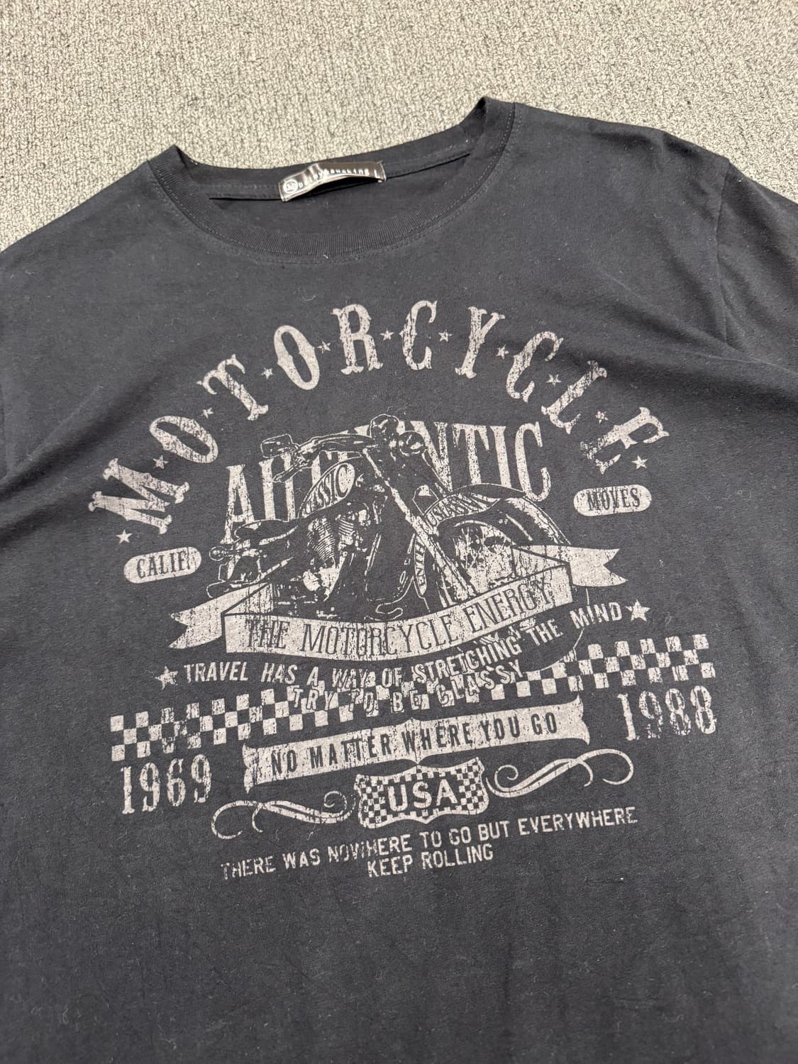 L)Balmy&Awaking 빈티지 모터사이클 프린팅 롱슬리브 상품이미지2