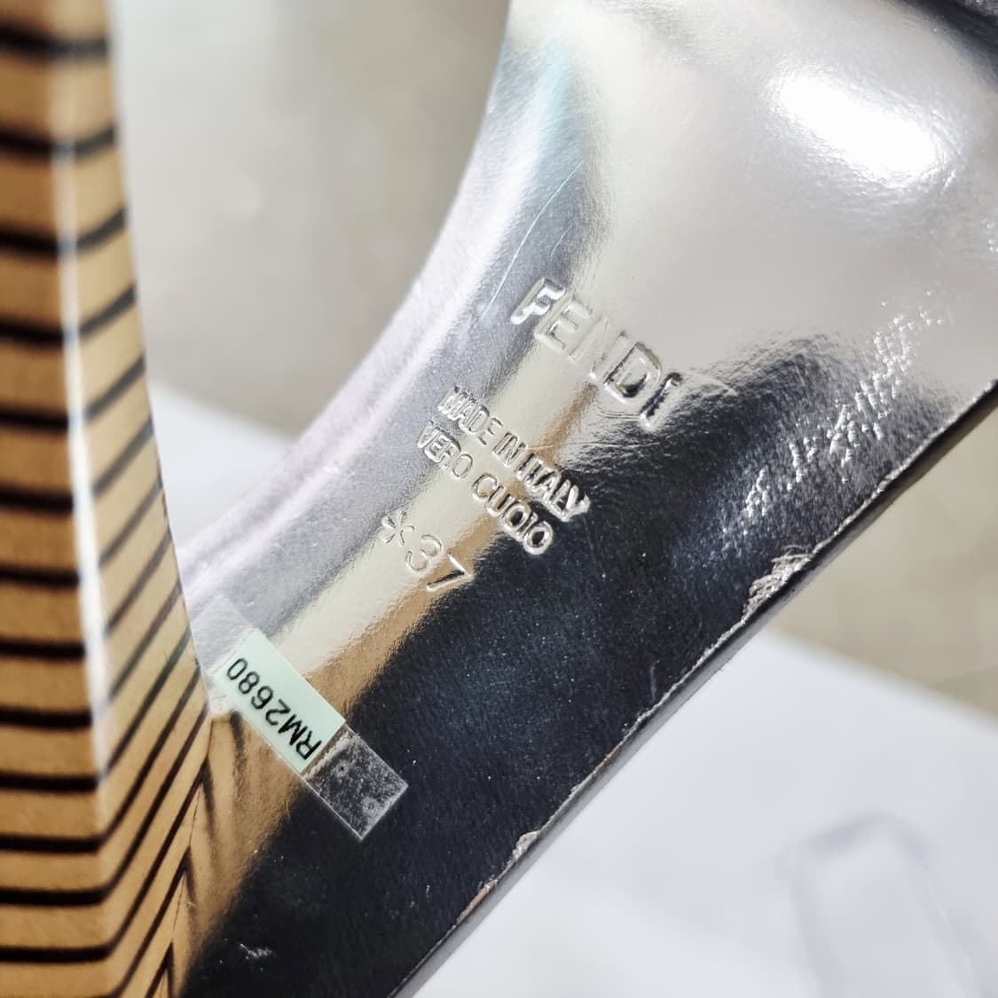 펜디 FENDI 하이힐 샌들 구두 슈즈 스트랩 오픈토힐 (240/37) 상품이미지10