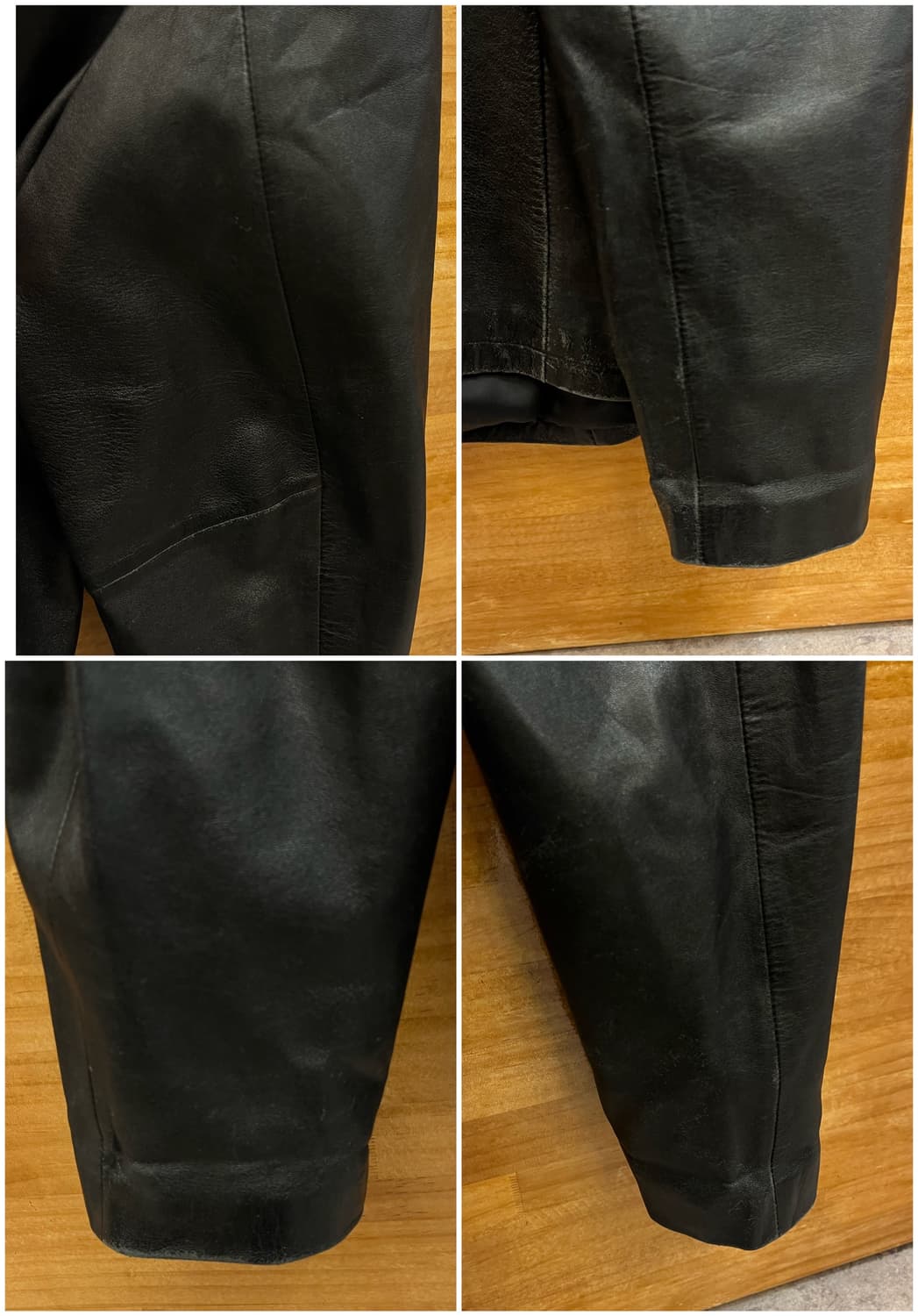 빈티지 양가죽 레더 가죽 자켓 블랙 110 #csz2776  상품이미지10