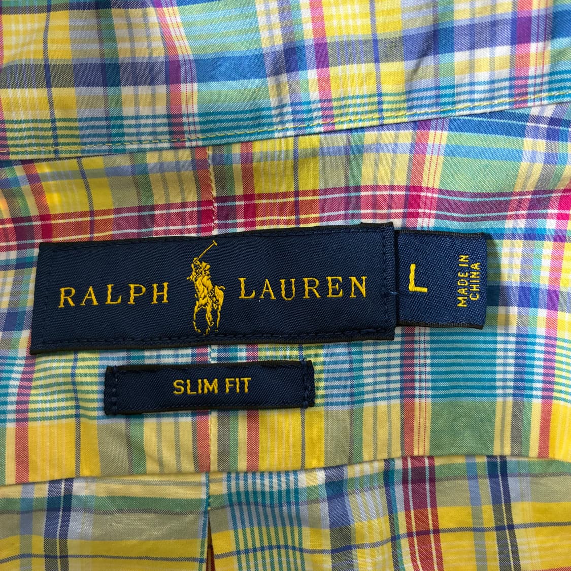 Polo  폴로 랄프로렌 자수 코튼 옐로우 체크셔츠  상품이미지4