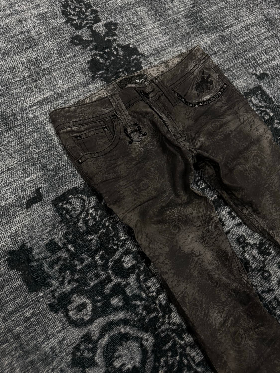 Xfrm 00s dust grey paisley vkei slim pan 상품이미지3