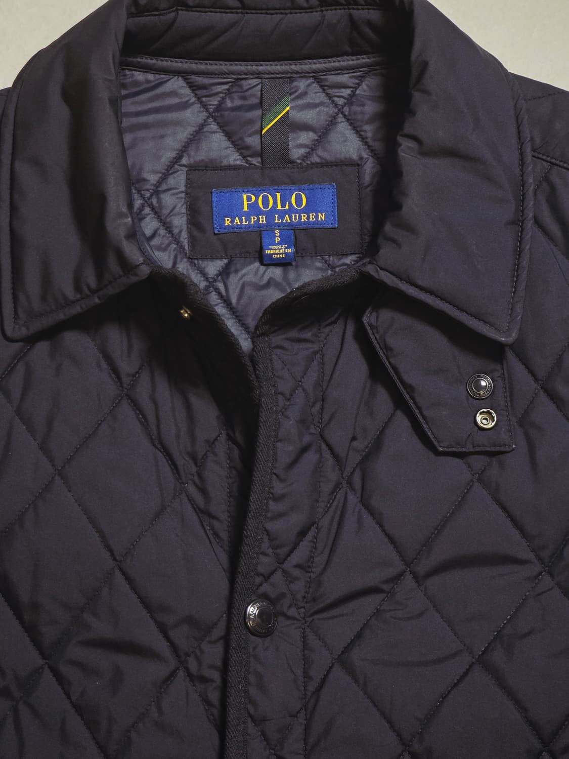 폴로 랄프로렌 퀼팅 자켓 네이비 S 상품이미지2