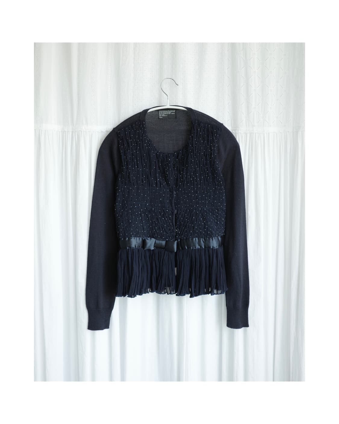 Navy dot ribbon cardigan 상품이미지6