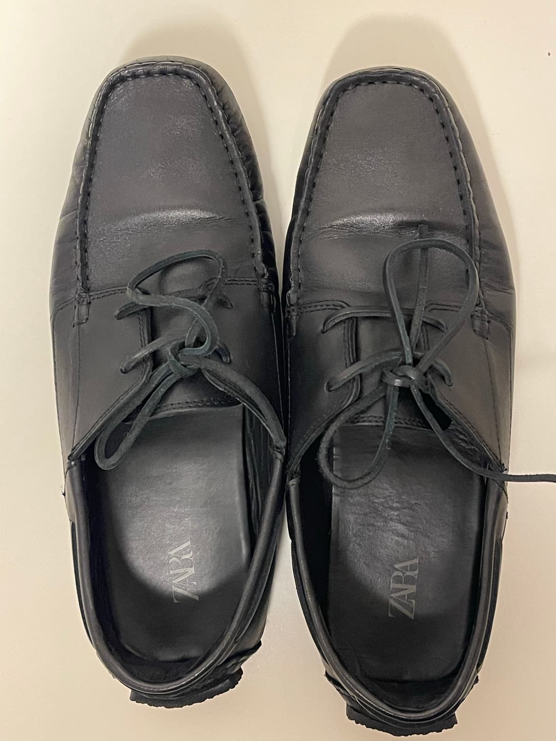 자라 블랙 레더 데크 슈즈 리미티드 에디션 상품이미지2