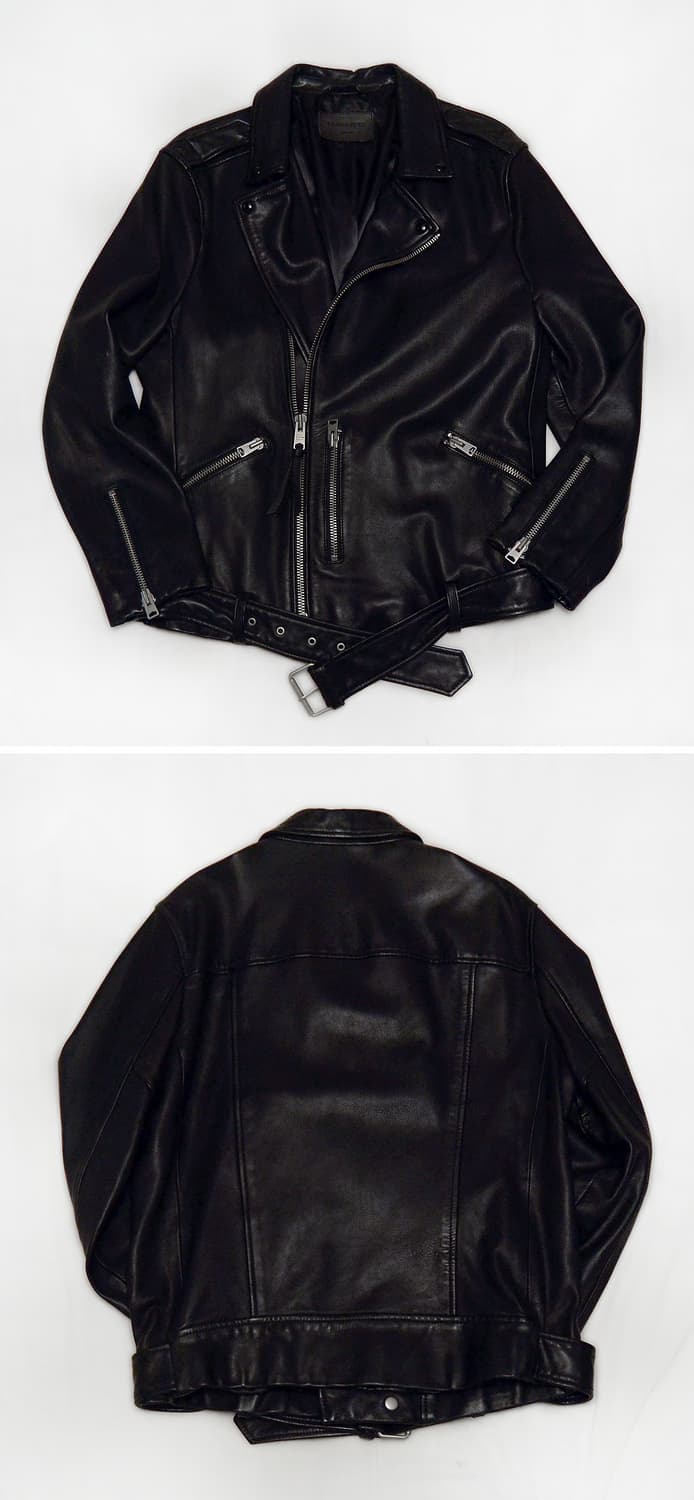 올세인츠 카호 양가죽 벨티드 더블 라이더 자켓 (L / 100) 상품이미지2