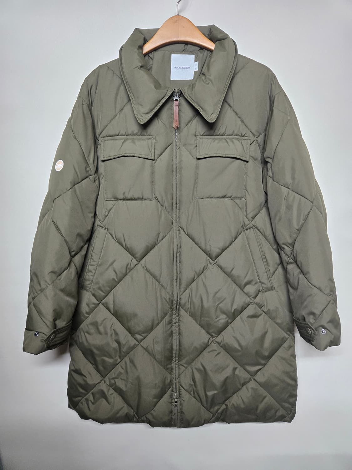 스케쳐스 롱 퀼팅 패딩 XL(105) 올리브 카키 상품이미지1