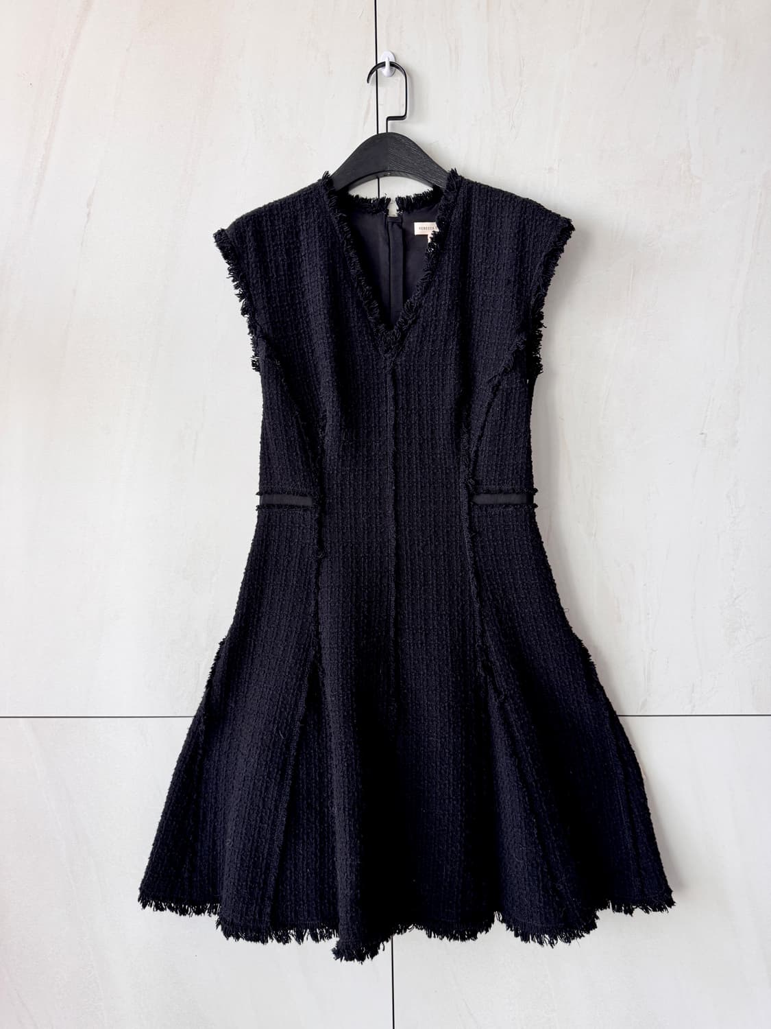 {파격할인}촬영용 의상Rebecca Taylor 블랙 트위드 원피스 Si 상품이미지1