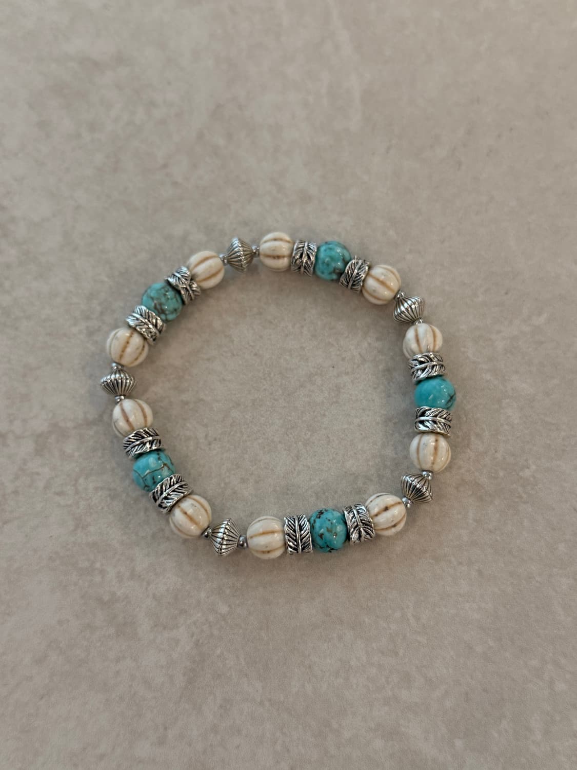 산호 터키석 합금 포인트 팔찌 상품이미지1