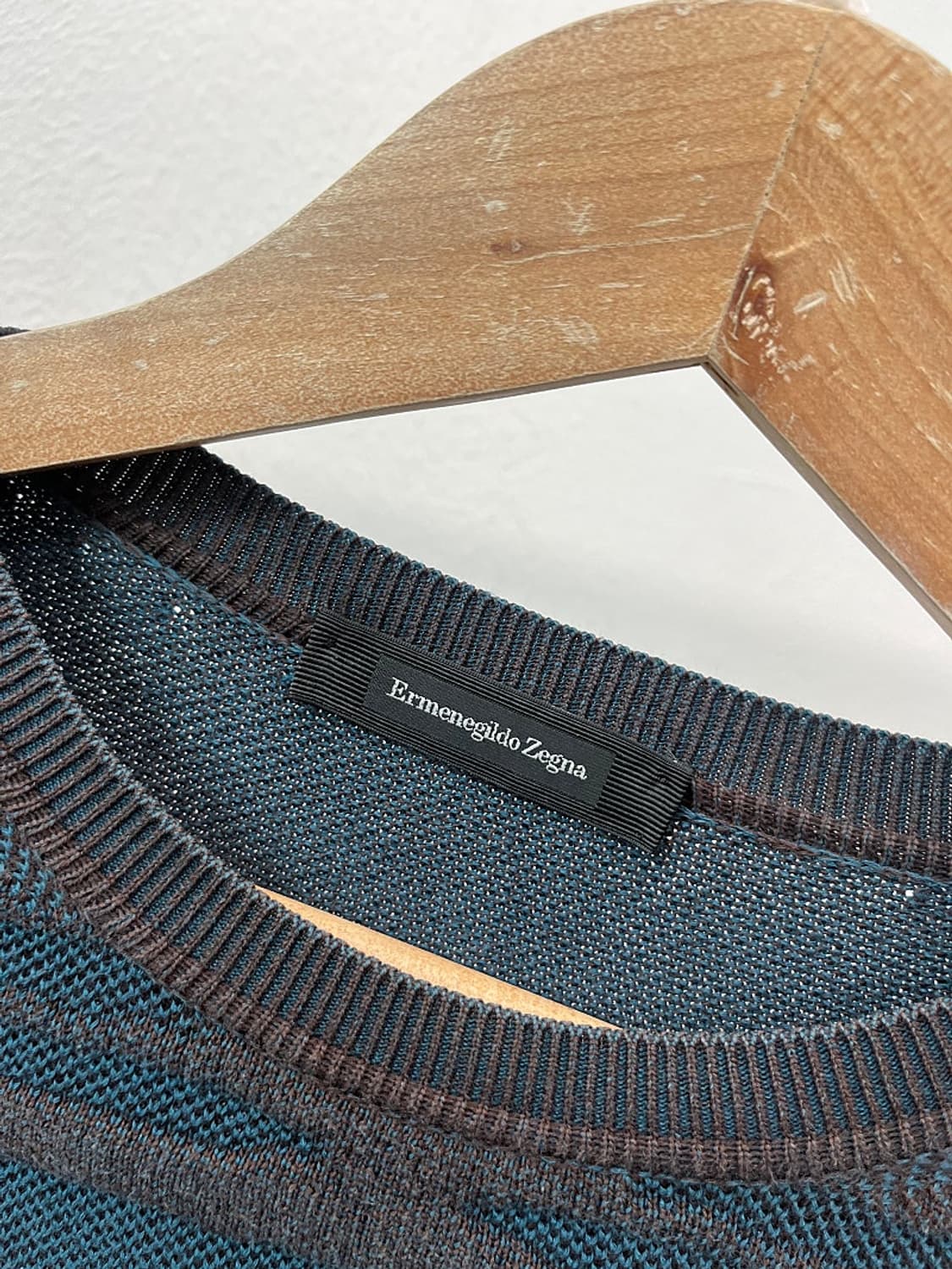 100) 제냐 물결자수 이태리 니트  상품이미지8