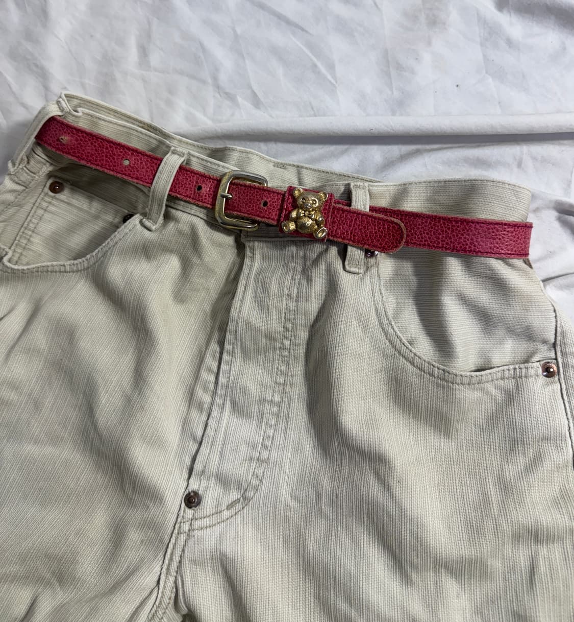 Werner herbrand 테디베어 장식 레더 벨트  상품이미지1