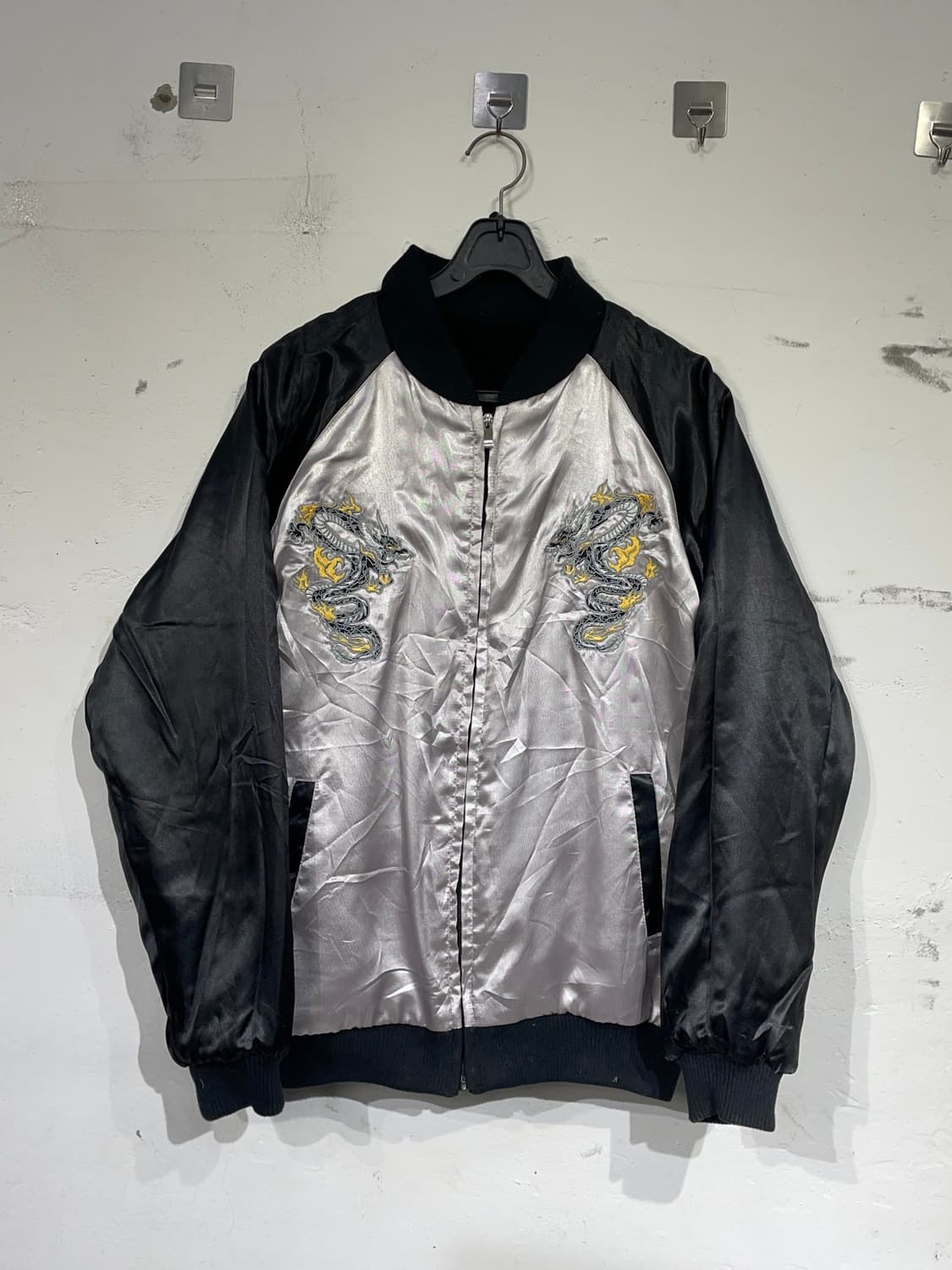 일본빈티지 십자가 용 자수 스키잔 오리엔탈 스카쟌 상품이미지5