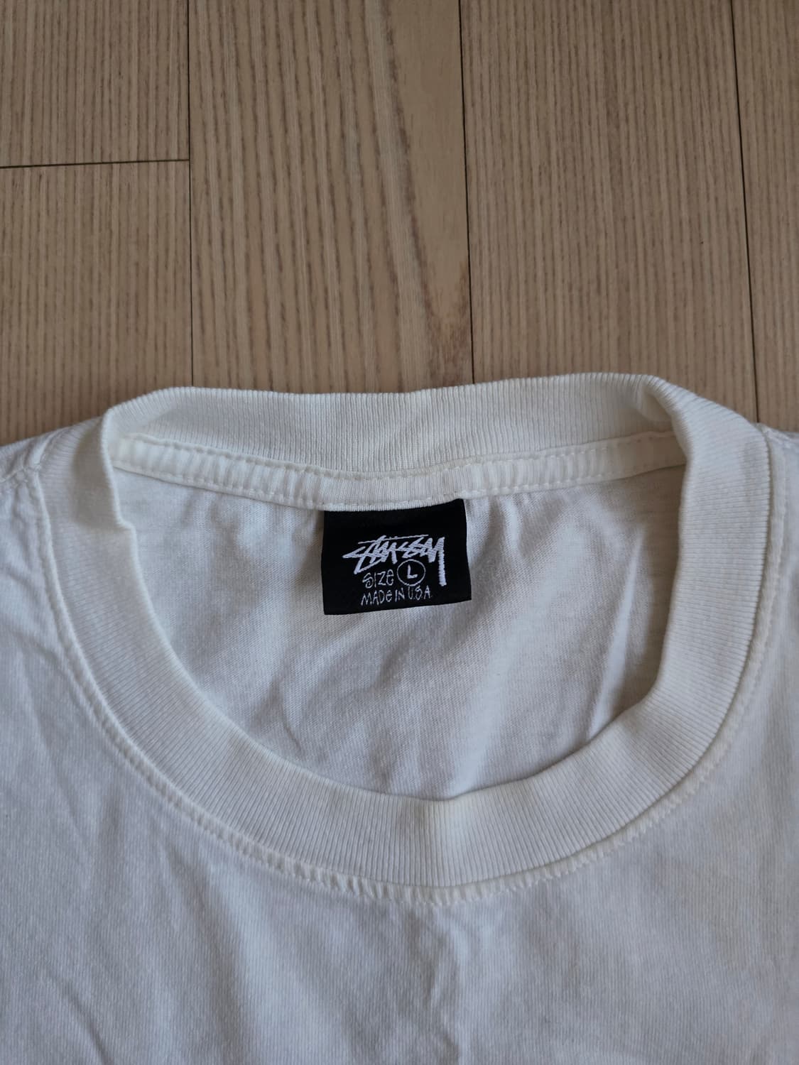 스투시 베이직 피그먼트 다잉 티셔츠 네추럴 L 상품이미지3