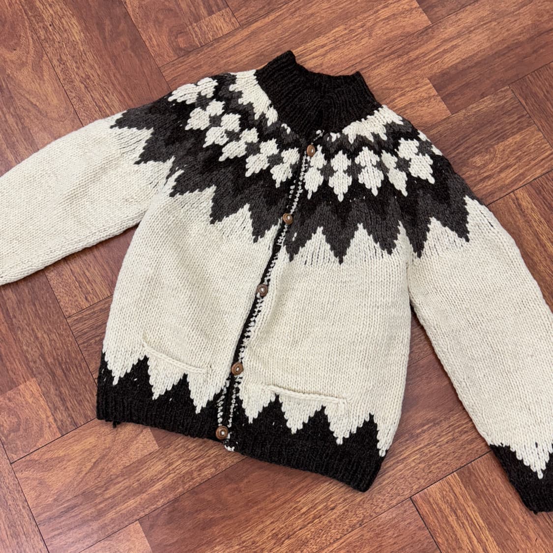L Artesanias Indigenas 핸드메이드 노르딕 울 가디건  상품이미지2