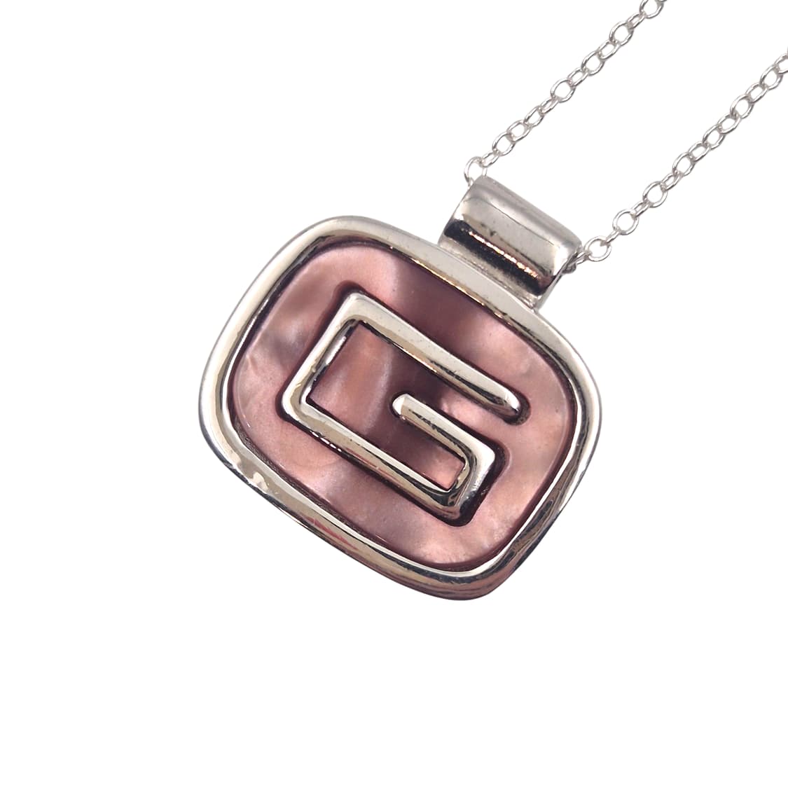 80s 지방시 아발론 자개 실버925 빈티지 목걸이 상품이미지1