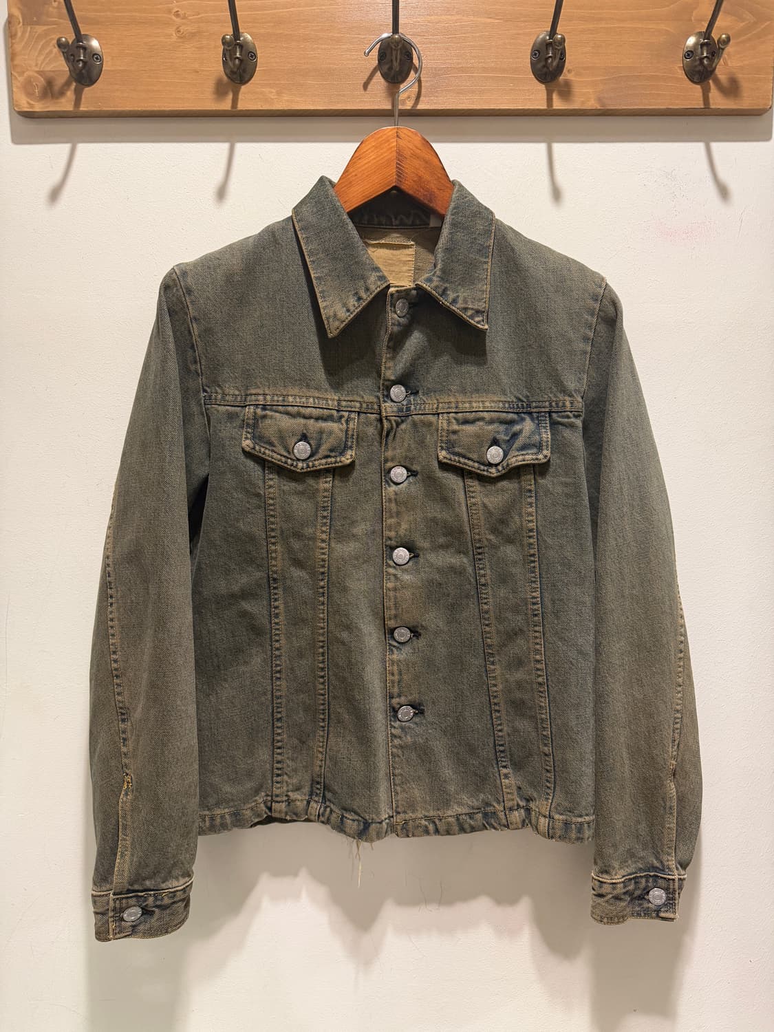 헬무트랭 90s stained 데님 자켓 상품이미지1