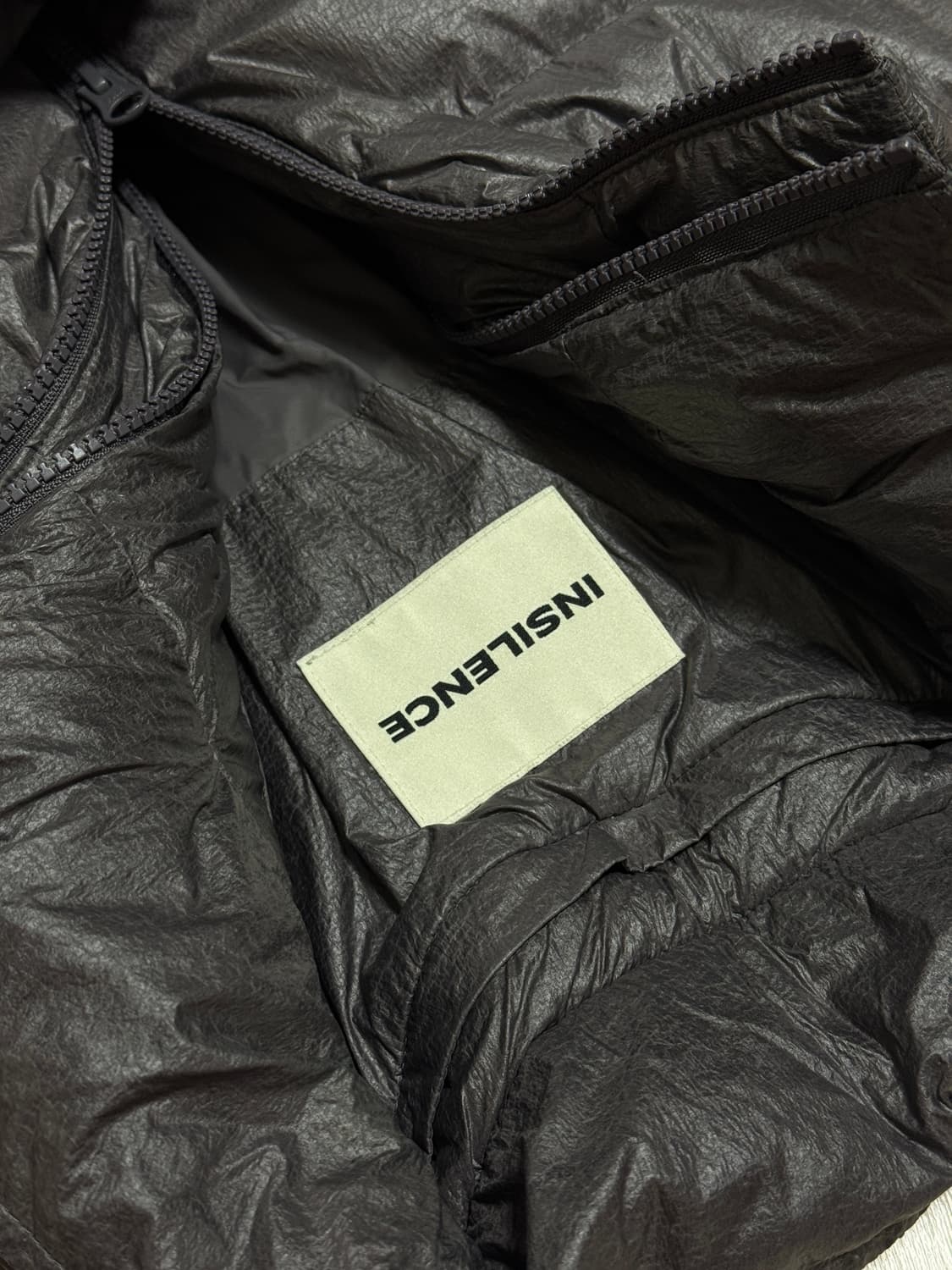 인사일런스 크랙 더블 레이어 다운 자켓 Brown L 상품이미지6