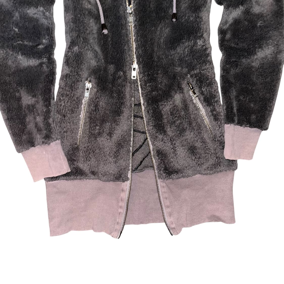 GHOST of HARLEM 고스트오브할렘 해골자수투웨이후드롱집업 펑크 상품이미지3