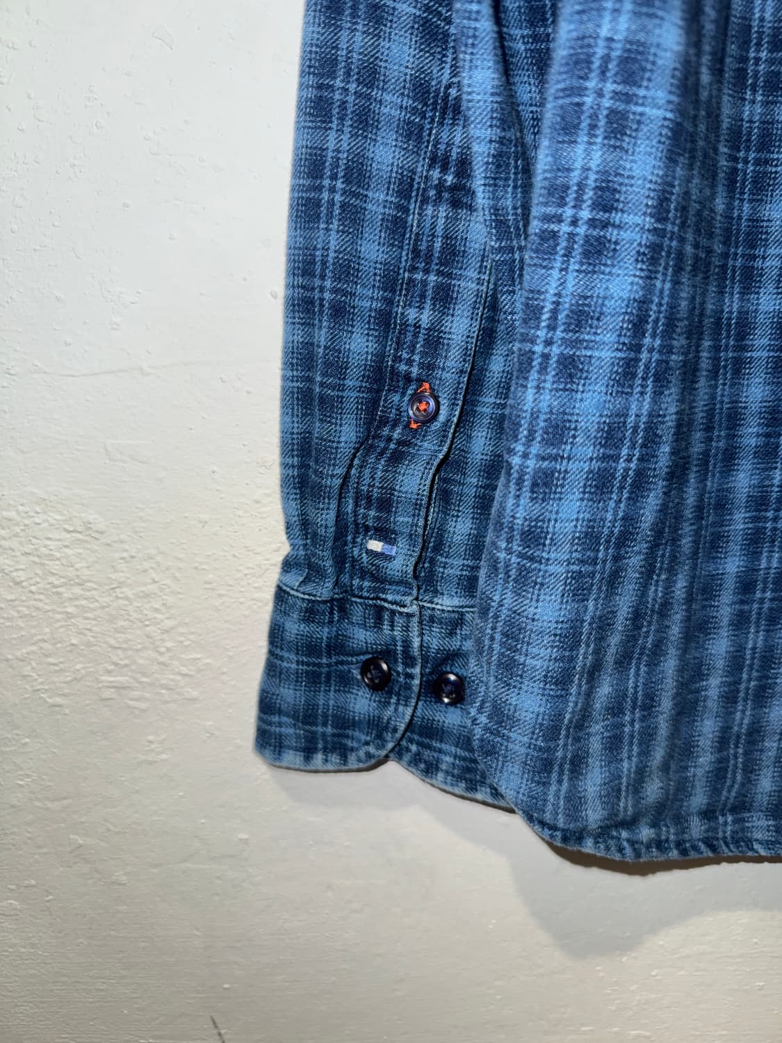 타미힐피거 블루 체크 셔츠 상품이미지5