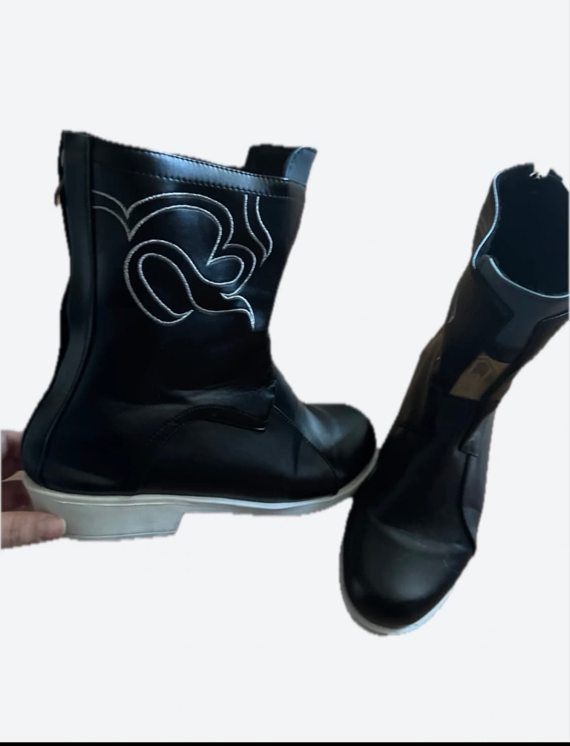 이태리브랜드)검정 가죽앵클 부츠-바이크 및 패션 부츠 EU43 상품이미지2