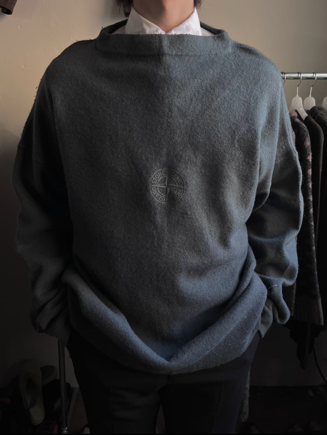 [XXL]91AW 스톤아일랜드 아카이브 로고 후리스 점퍼 상품이미지2