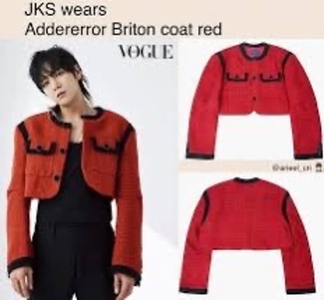 아더에러 브리튼 트위드 크롭  레드 / 남여 상품이미지9