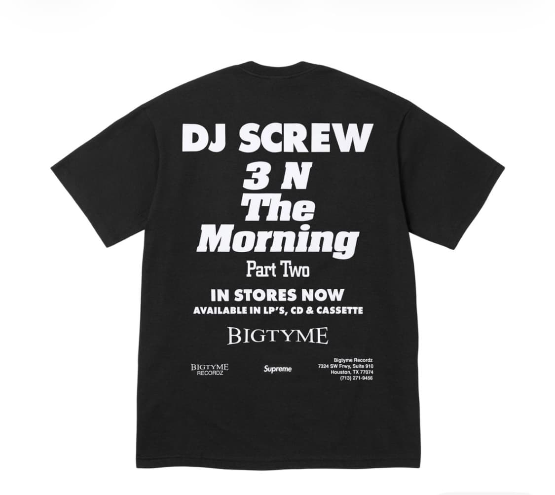 슈프림 x DJ 스크류 SUC 티셔츠 블랙 - 26SS 상품이미지2