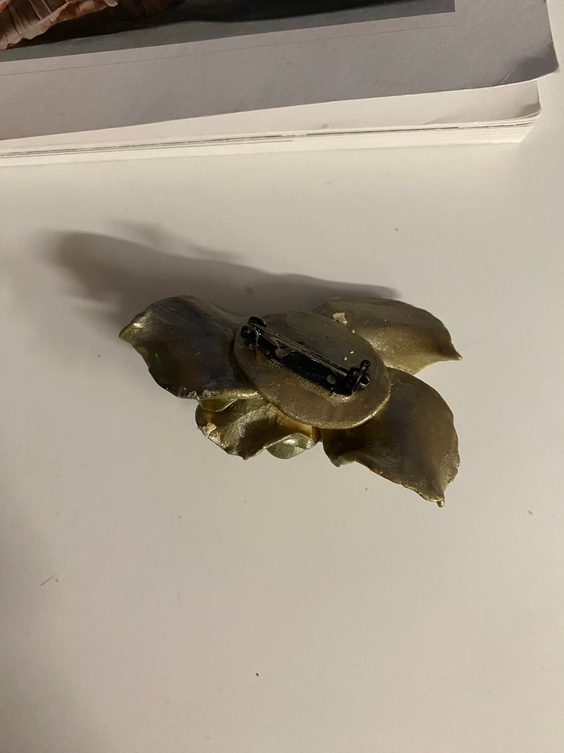 일본수입 빈티지 로즈 장미 브로치 상품이미지4