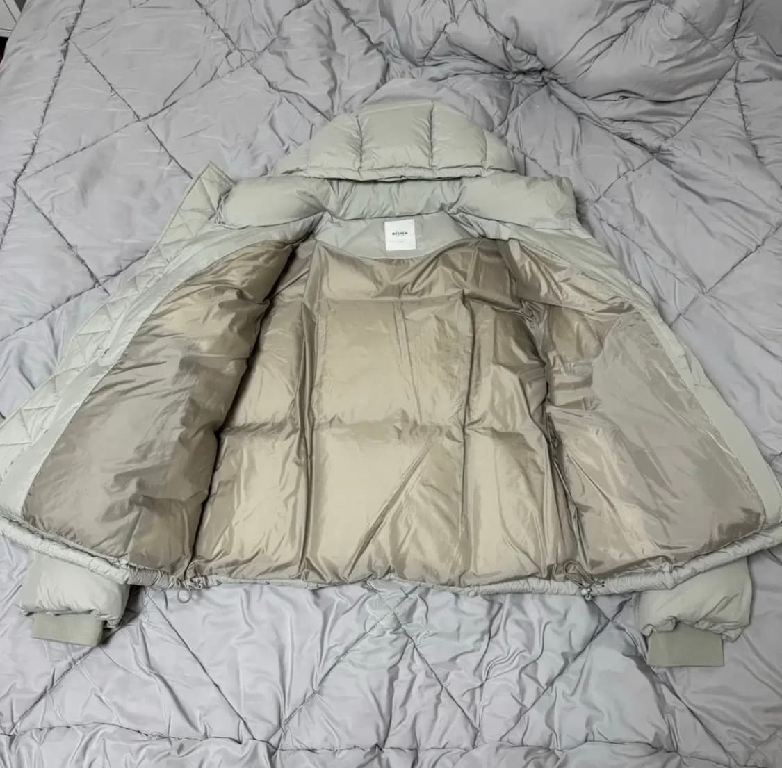 벨리에 크로스 라인 후디드 구스 다운 패딩 s(100~105 추천) 상품이미지4