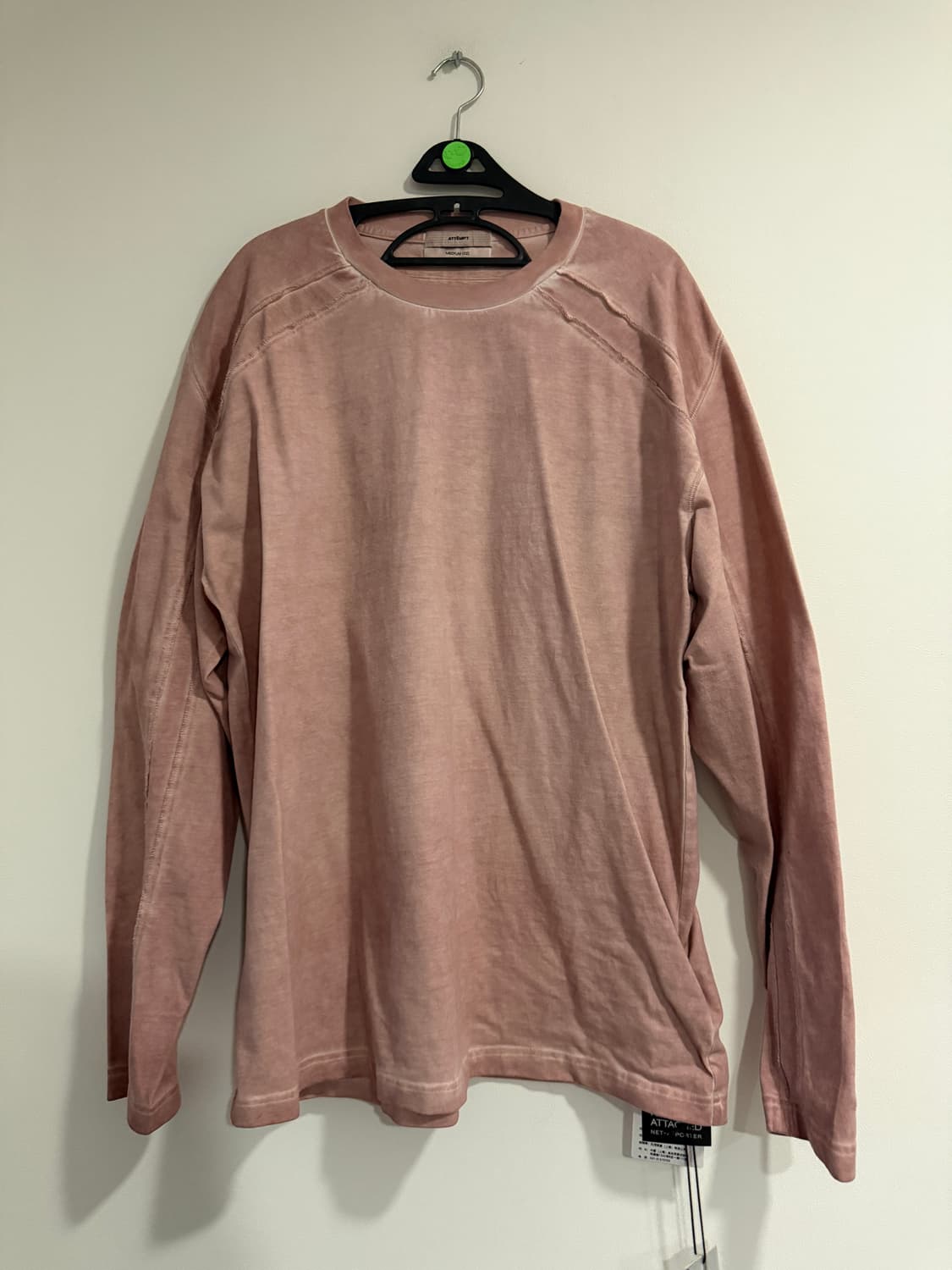 ATTEMPT (어템프트) 롱슬리브 핑크 워시드 제품 상품이미지1