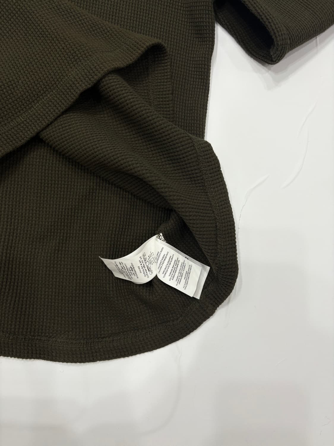 Polo 폴로랄프로렌 카키 와플 긴팔티 상품이미지5