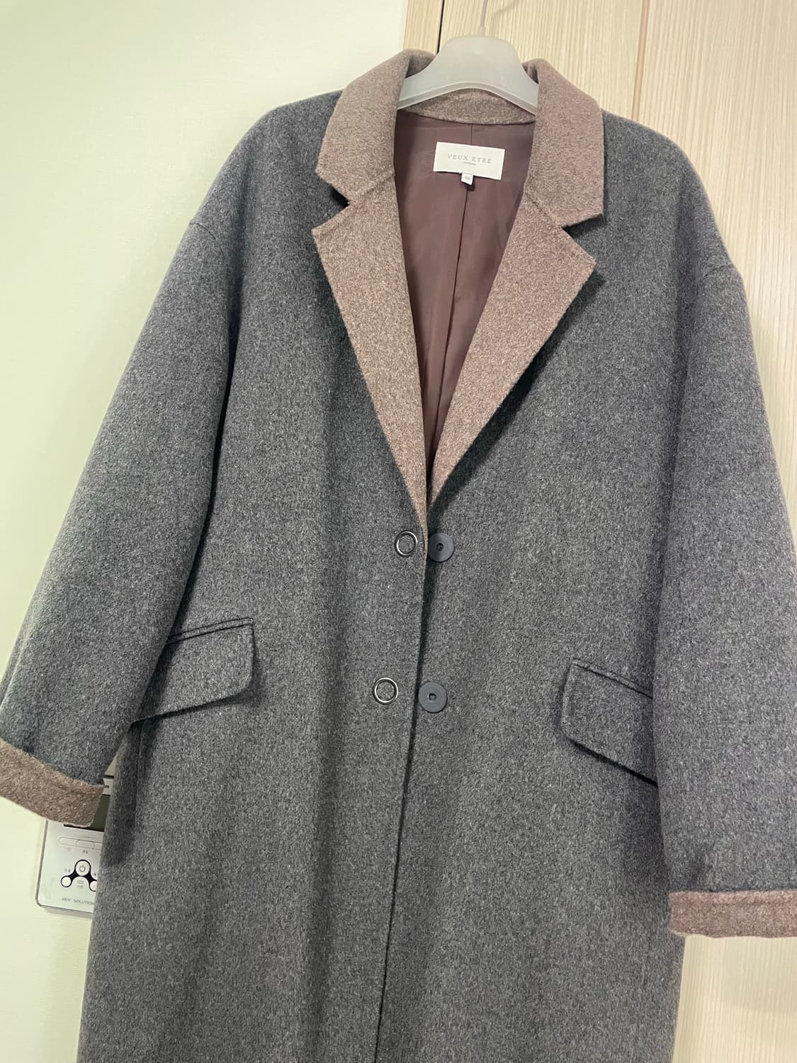 VEUX ETRE 투톤 핸드메이드 롱코트 66 상품이미지2