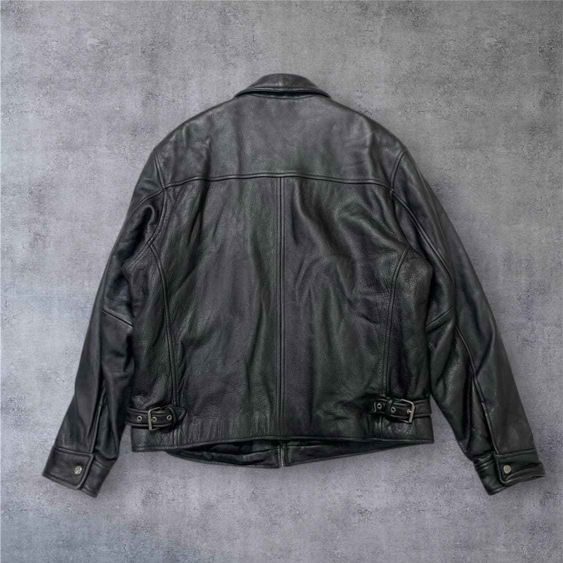 게스 Guess 블랙 빈티지 카라 레더 자켓 M 상품이미지6