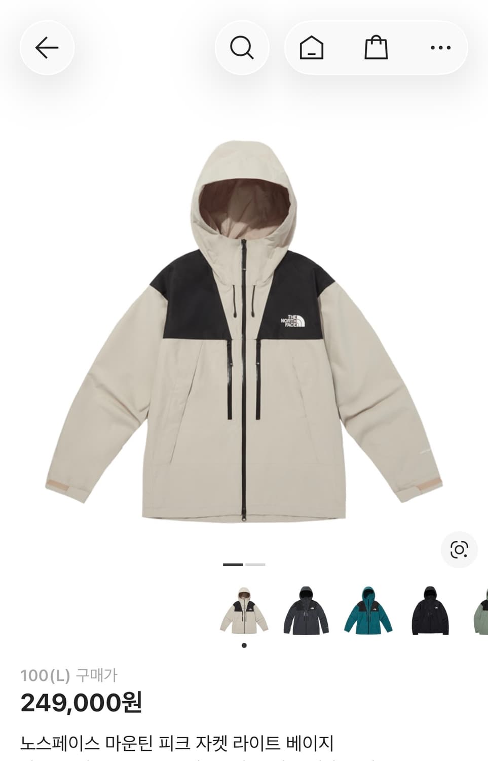 [L] 노스페이스 마운틴피크 자켓 바람막이 상품이미지2