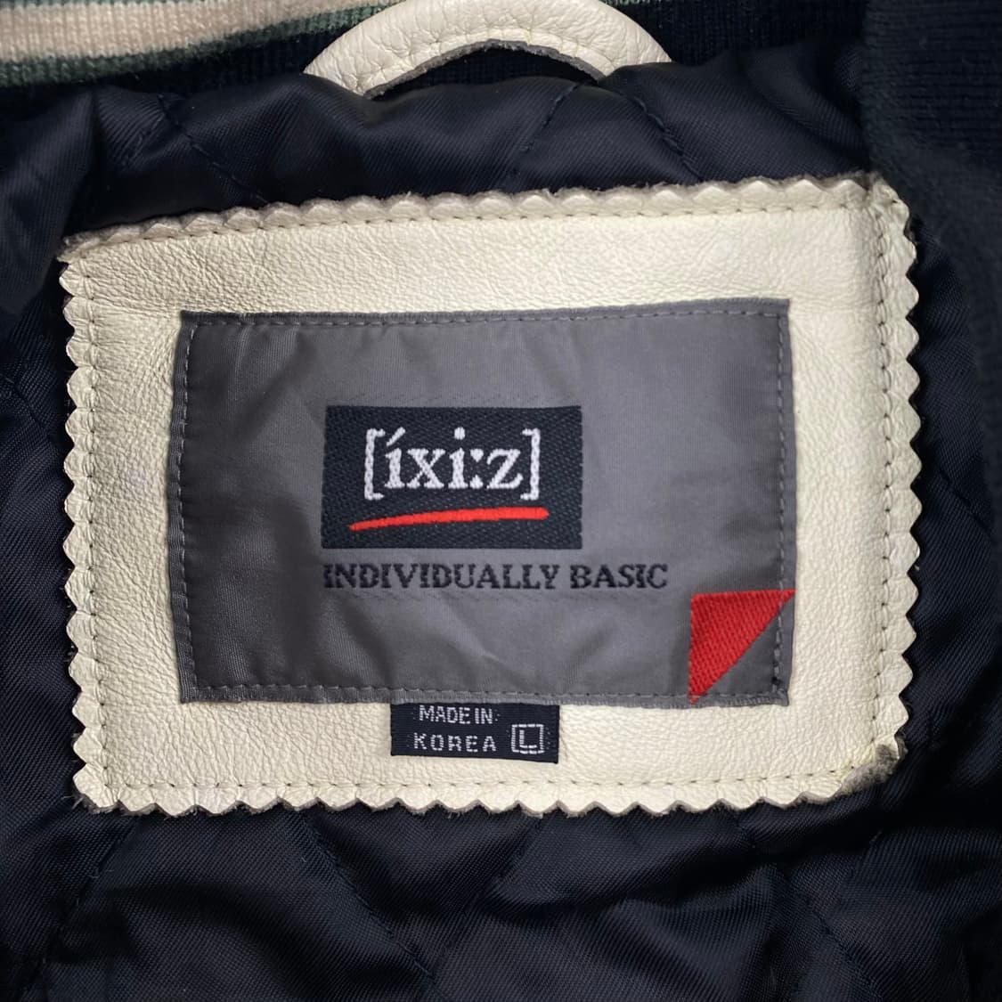 라이트 스태프 챔프 팀 빈티지 레더 배색 바시티 자켓 (100) 상품이미지10