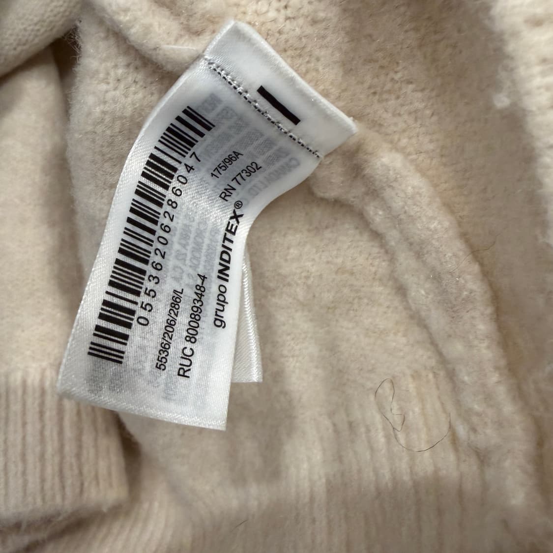 자라 울블렌드 반팔 니트 스웨터 베이지 L 상품이미지4