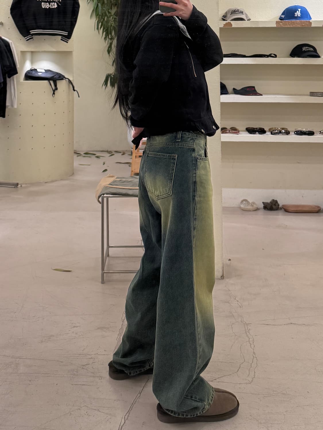 빈티지 워시드 와이드 데님 팬츠 U495 상품이미지2