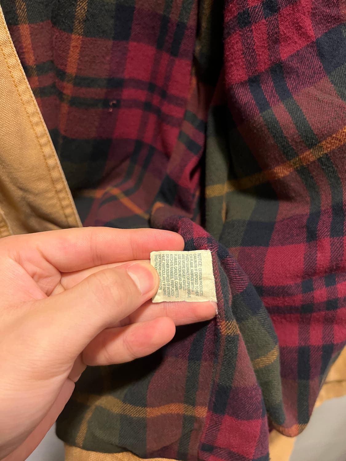 [2XL]L.L.Bean 엘엘빈 체크 라이닝 브라운 캔버스 초어 자켓 상품이미지8