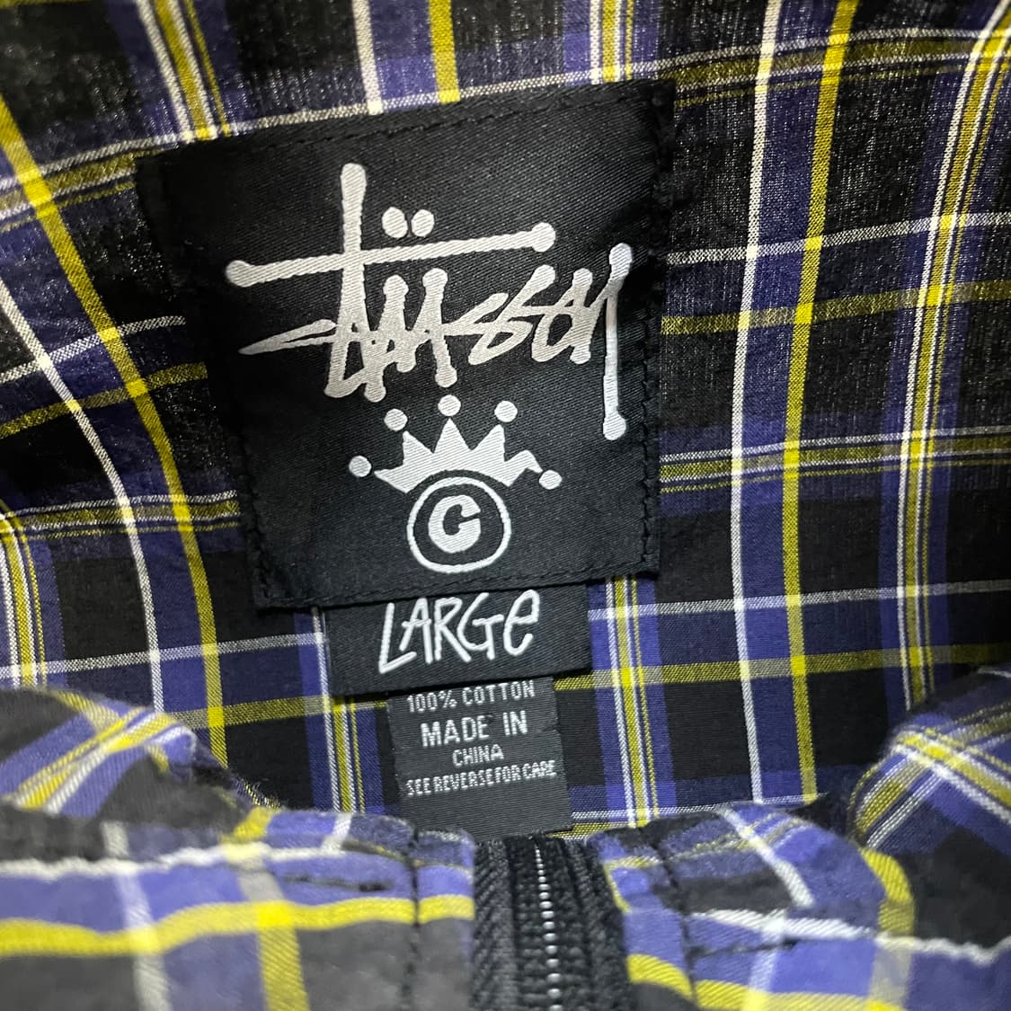 스투시 Stussy 00s 블랙 타탄 체크 필드 자켓 상품이미지5