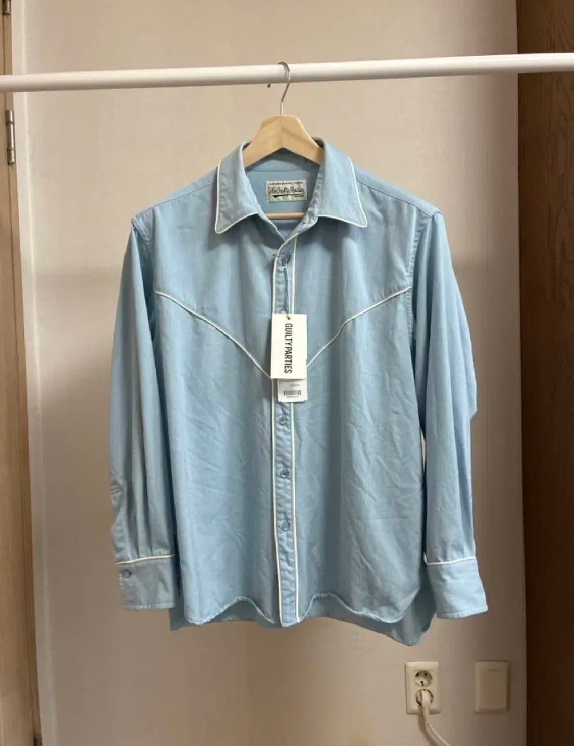 [M]와코마리아 웨스턴셔츠 블루 상품이미지1