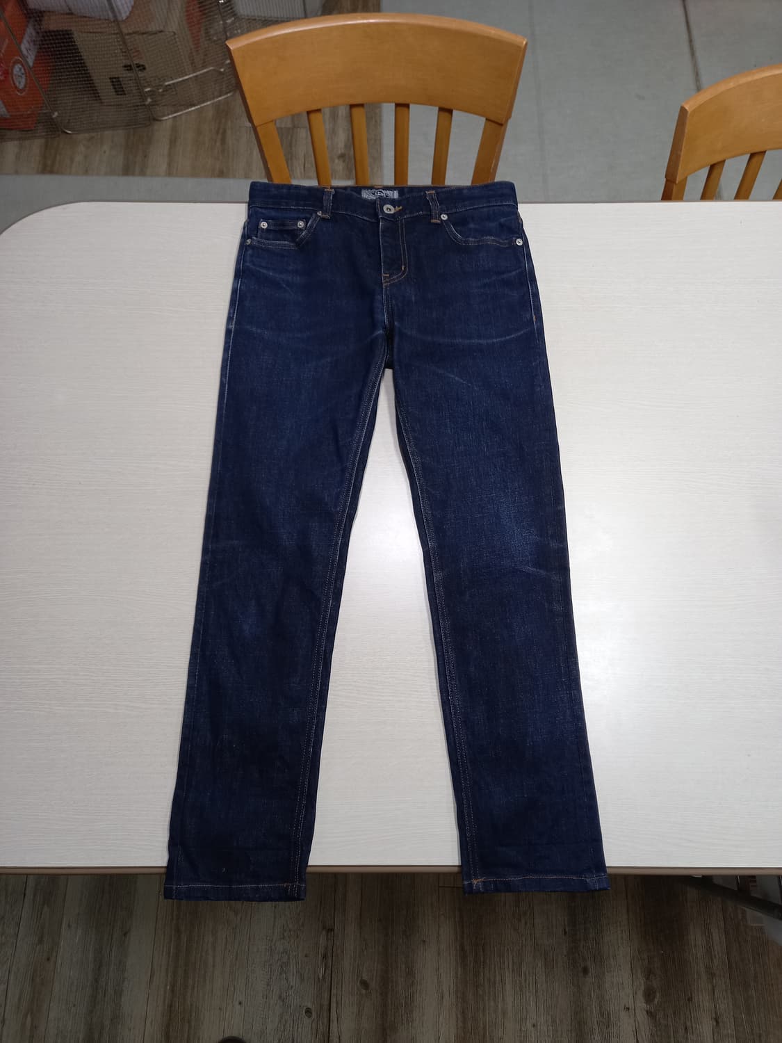 30 MODIFIED Kor 워싱 스판 슬림일자진 진청 30-163 상품이미지1