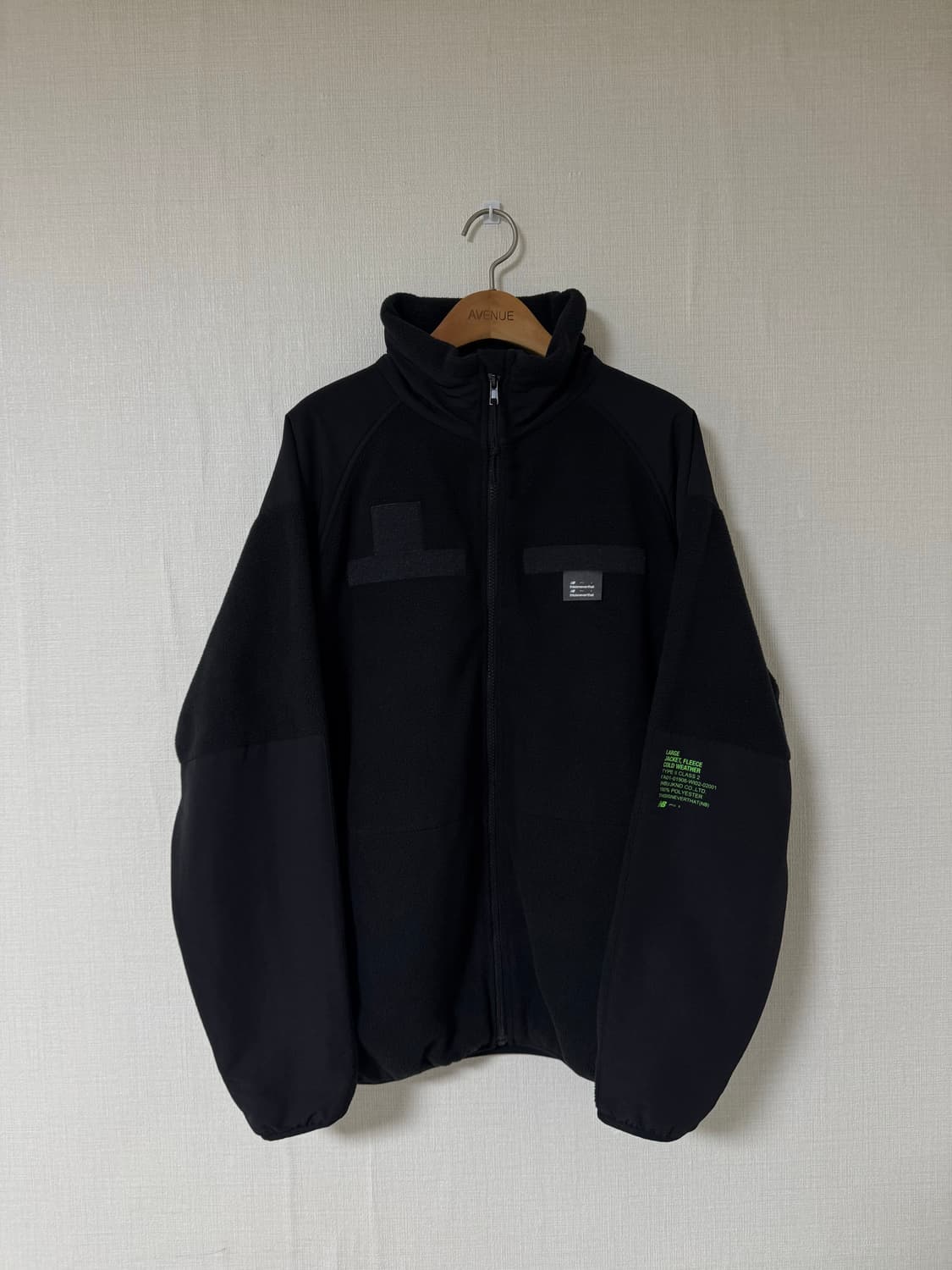 [L]뉴발란스 x 디스이즈네버댓 후리스 자켓 블랙 상품이미지4