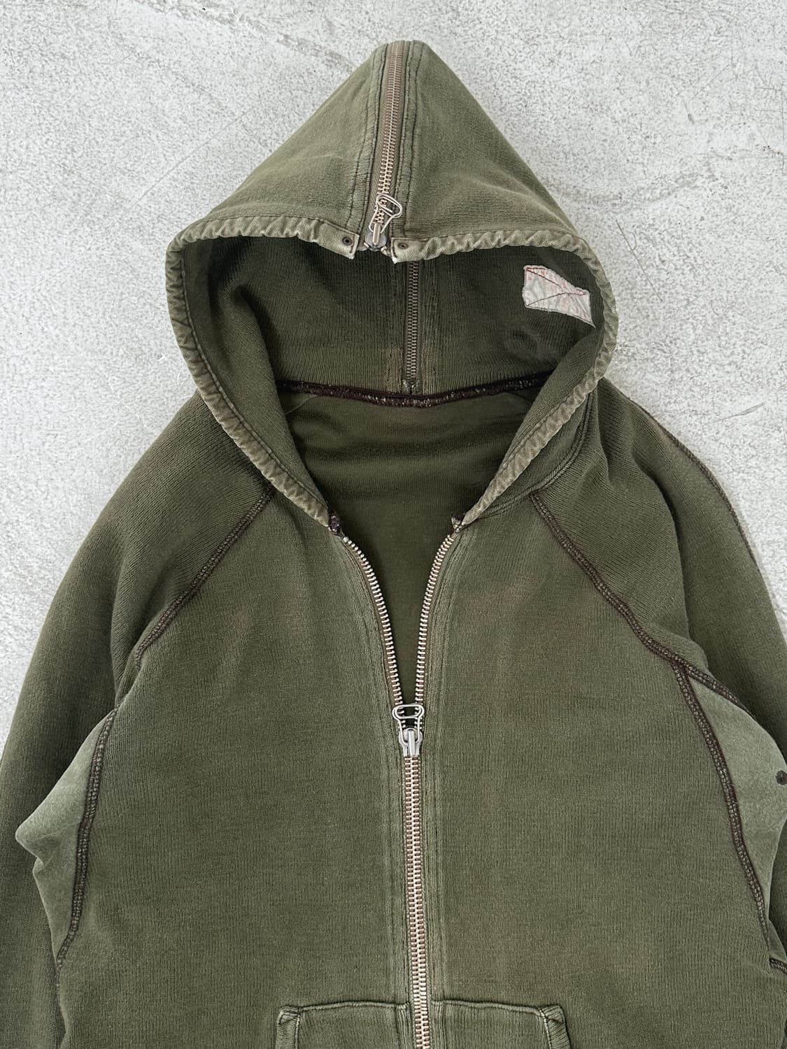 빈티지 지퍼 스웨트 후드 집업 상품이미지5