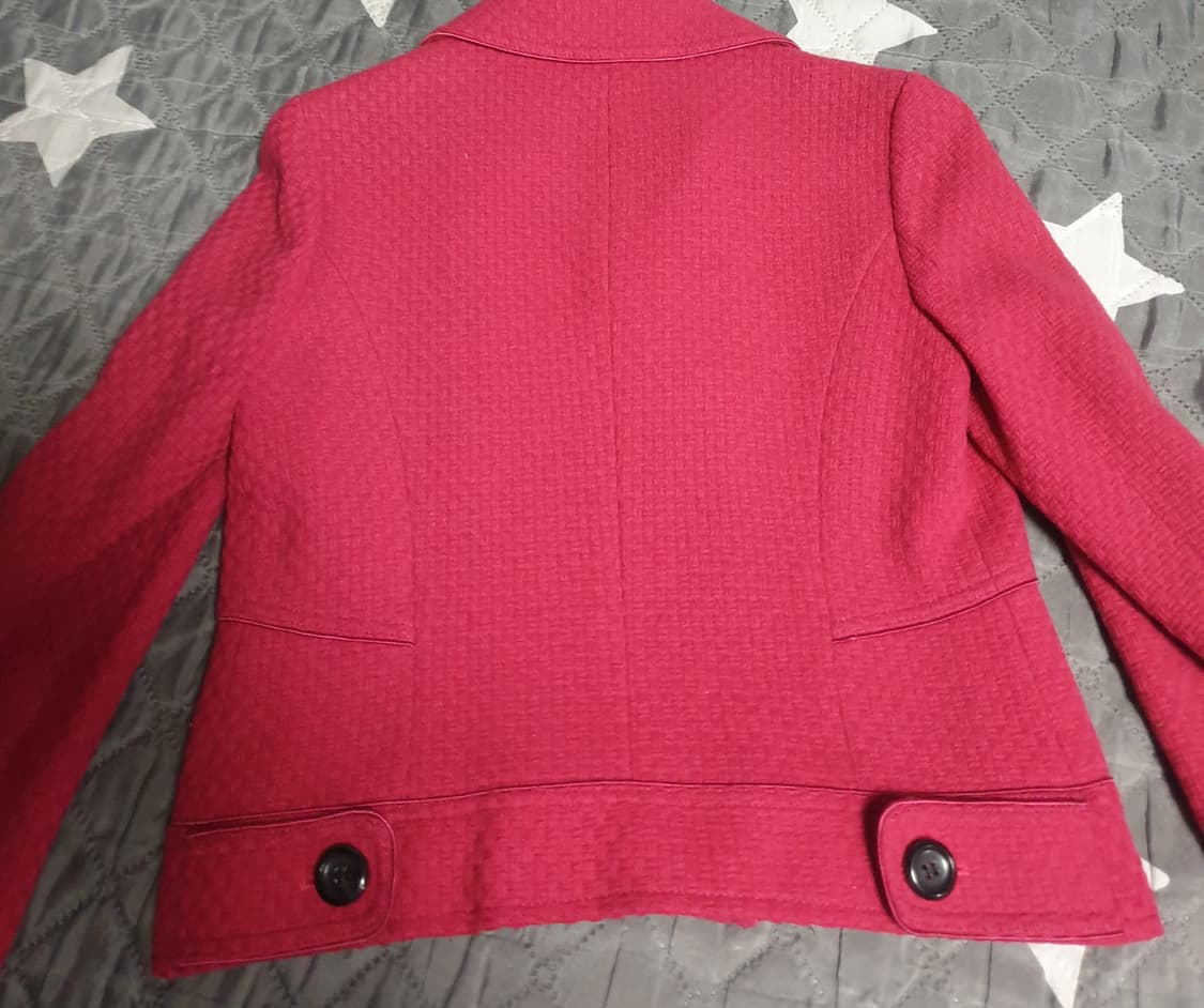 앤클라인 세미크롭 트위드 카라 투버튼 자켓 (S) 상품이미지3