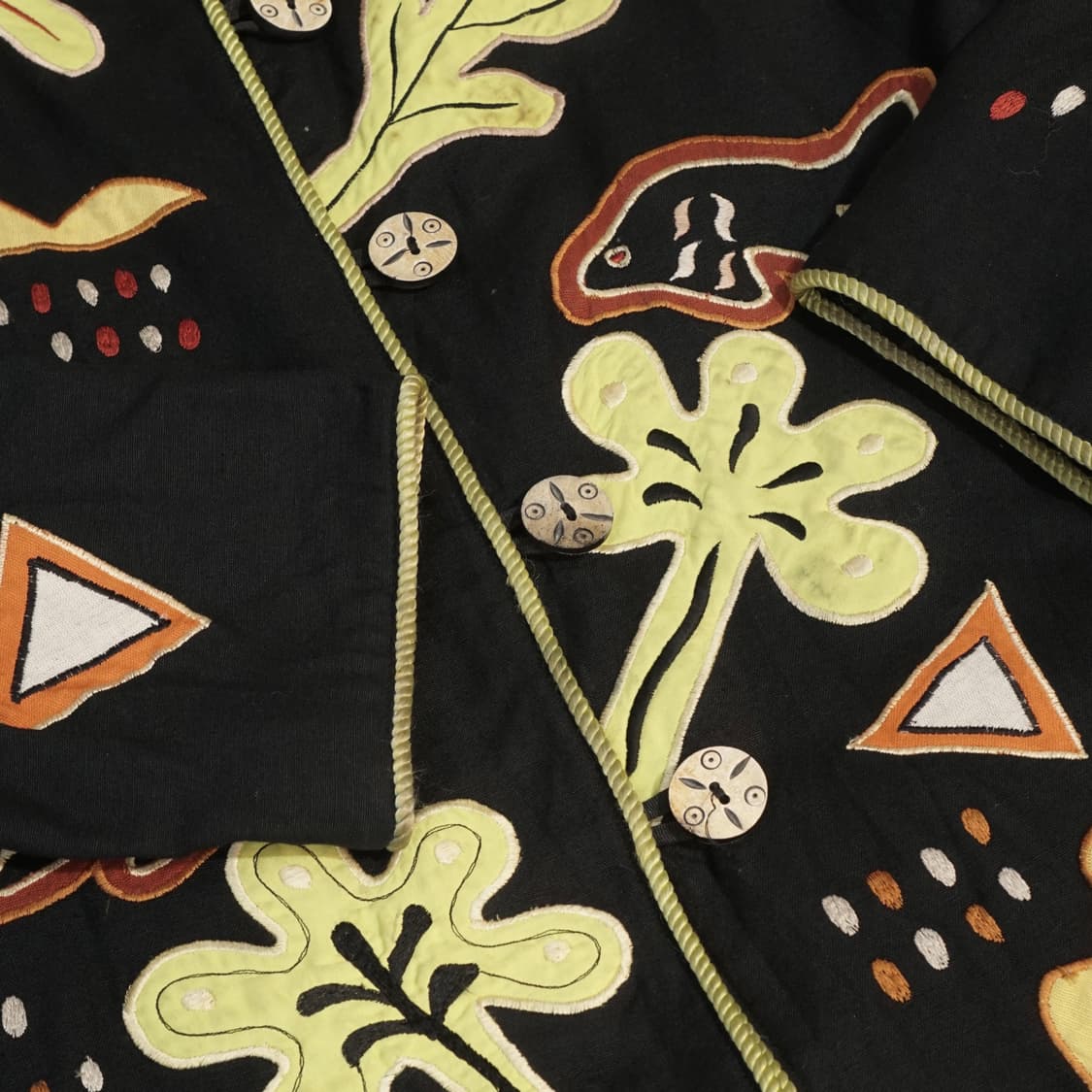 1990s 아플리케 핸드메이드 자수 자켓 상품이미지8