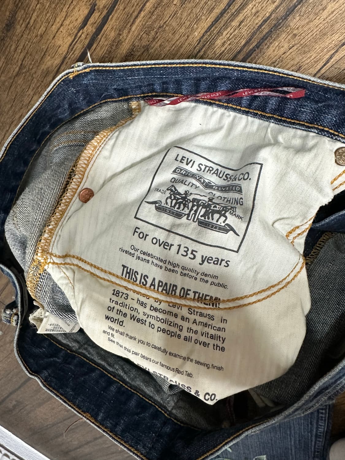 LeviS Premium 519 플라워 커스텀 페인팅 데님 팬츠 상품이미지9