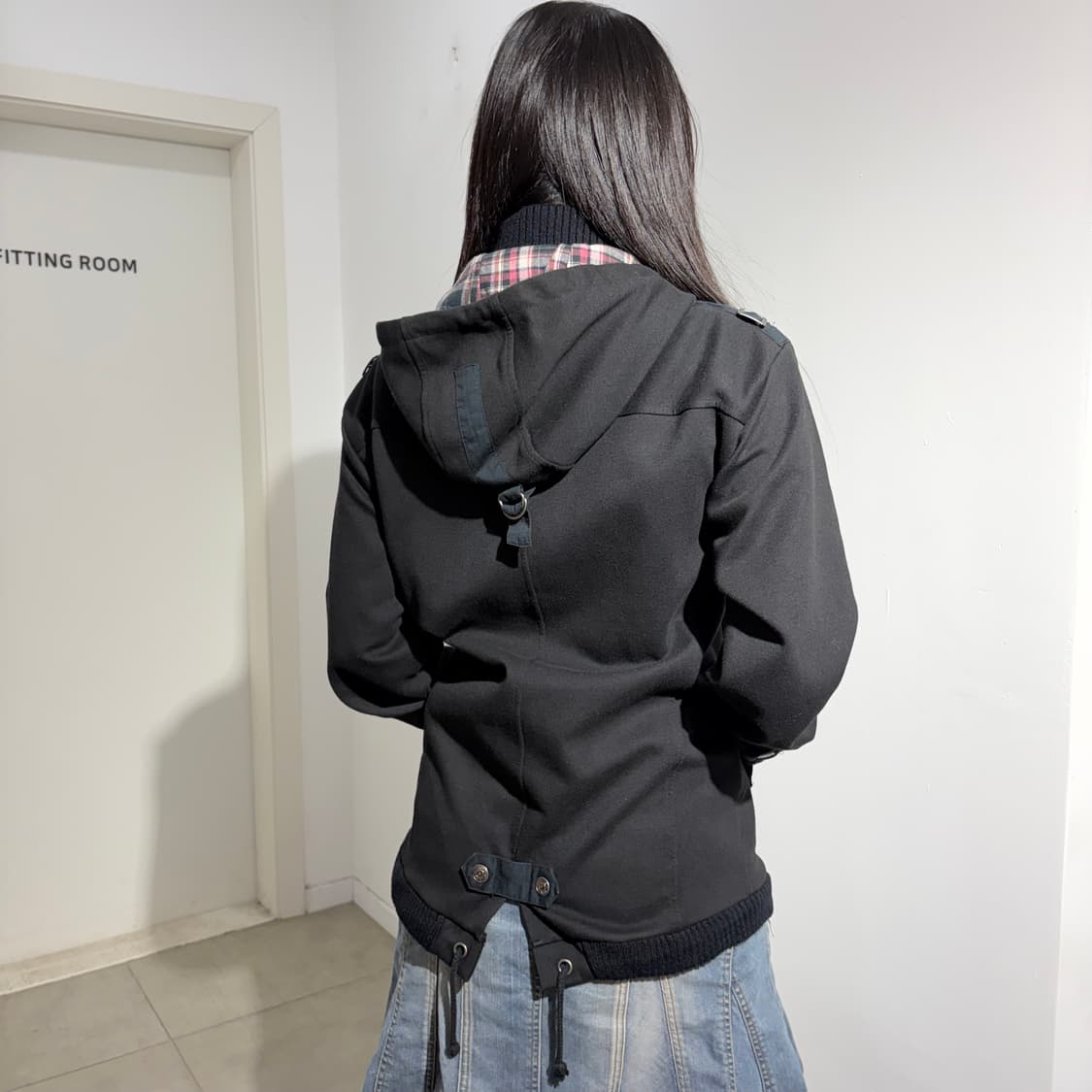 Ceronias 체크 레이어드 지퍼 자켓 상품이미지5